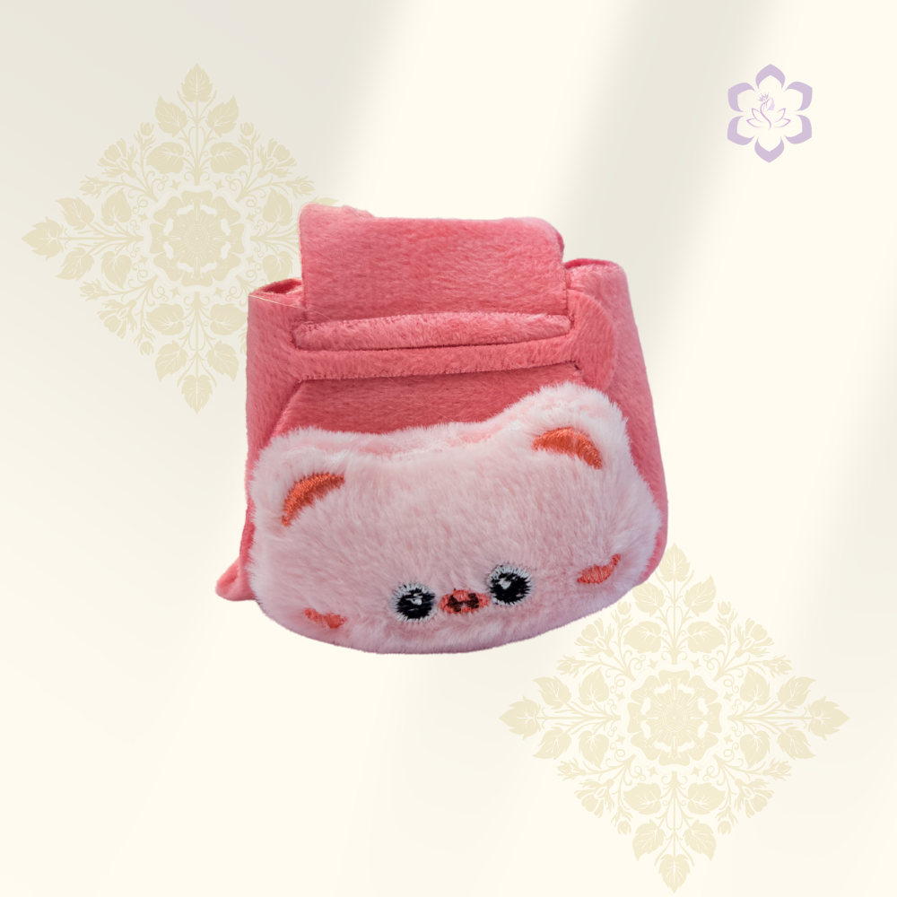 Pink Teddy Plush Pouch