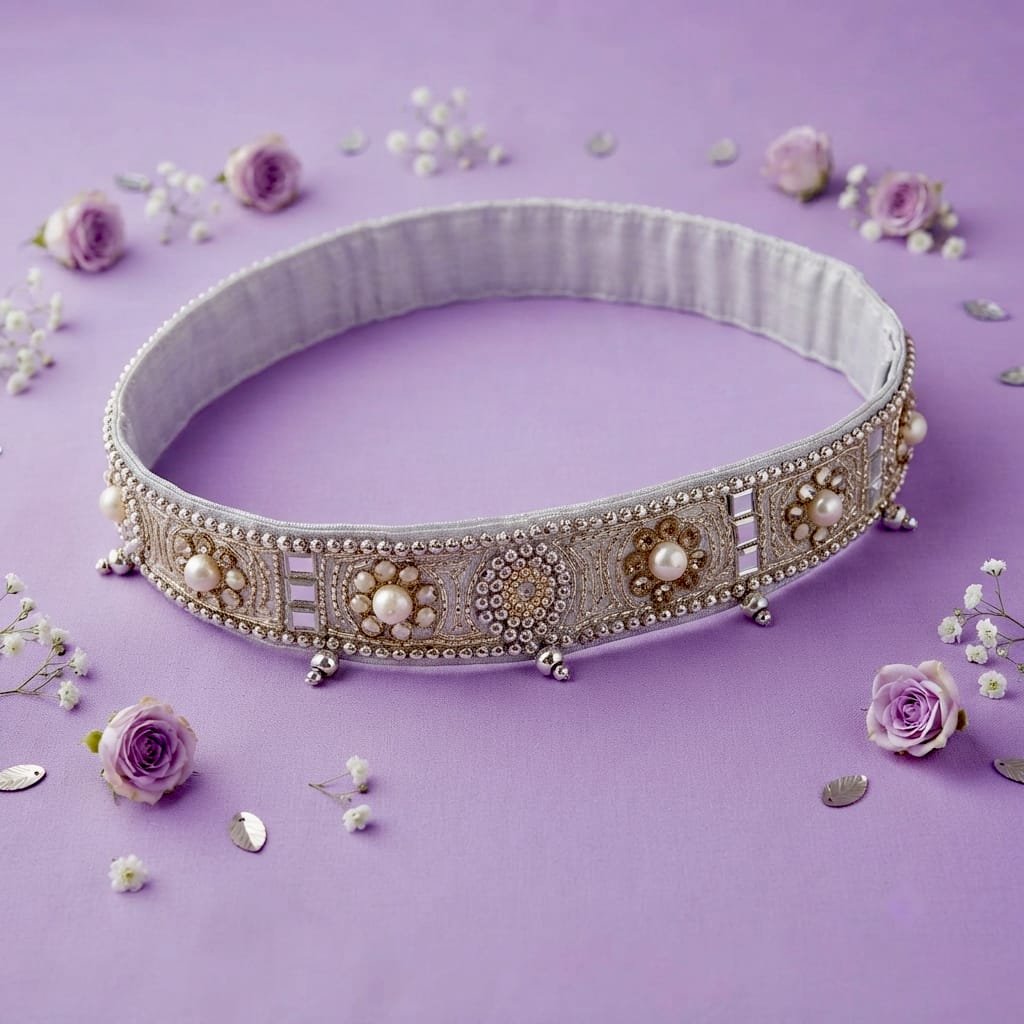 Traditional Indian fabric waist belt,