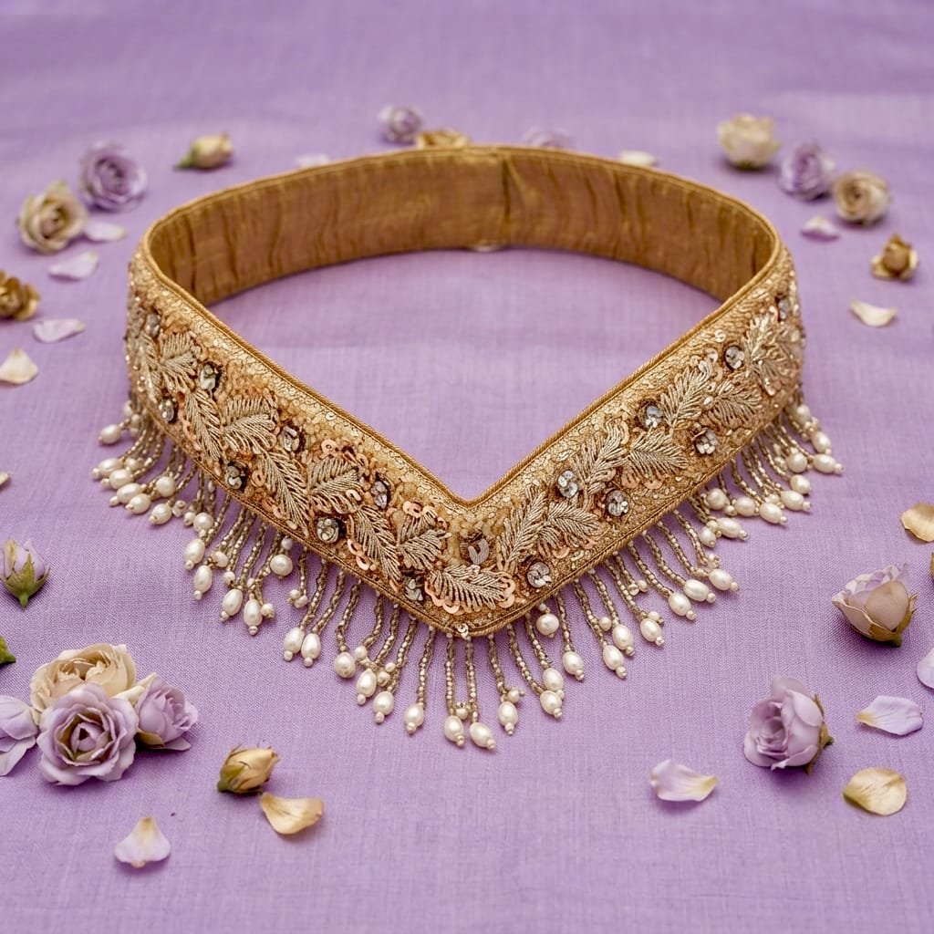 traditional handcrafted fabric waist belt.
